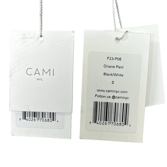 CAMI NYC- NWT, Women’s ‘Oriane’ Pant, Plaid, Flare Wide-Leg - Black/White, Small - Picture 3 of 13